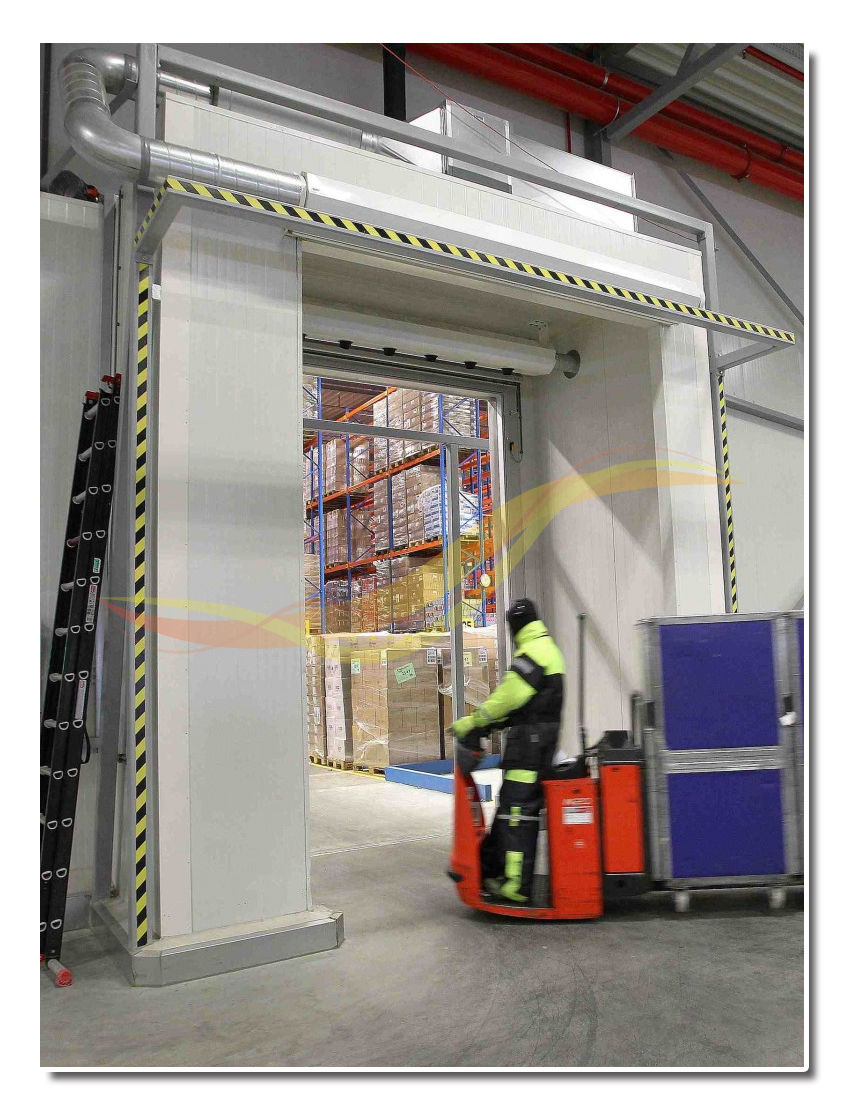 Porte d’air séchage d’air transport entrepôt frigorifique